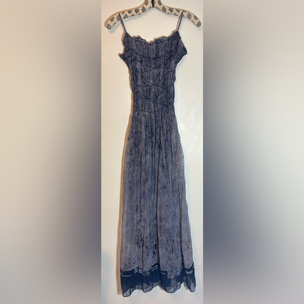 ❤️SOLD❤️ MAX STUDIO Vintage Navy Blue Long Dress Size Medium